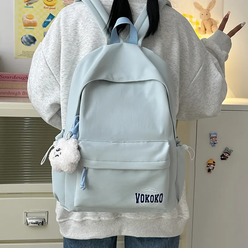 OUZIHUANG Nylon Backpack Large Size Unisex Multicolor-7