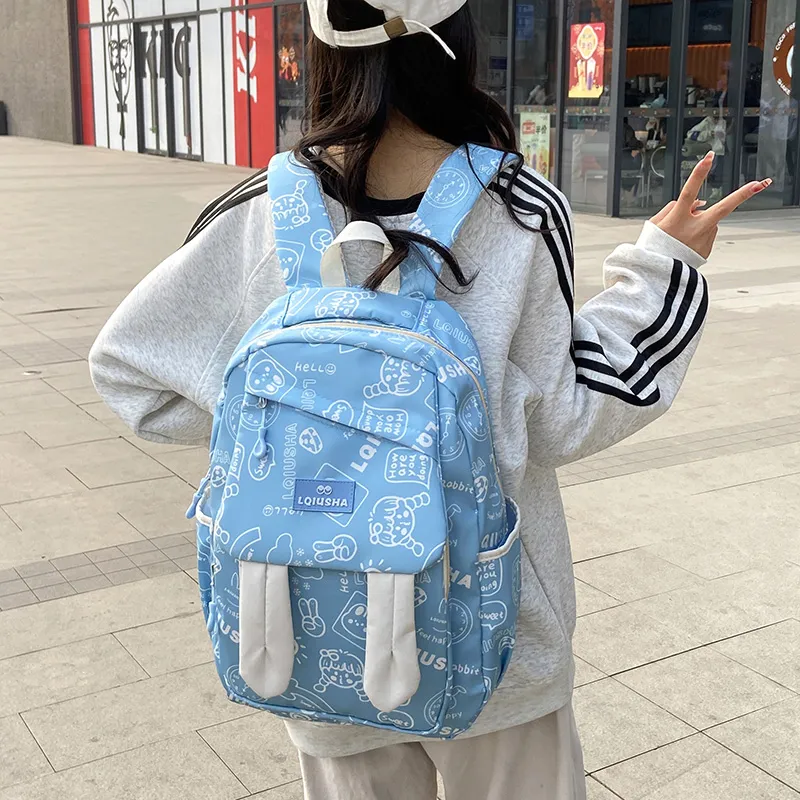 Deli Bear Canvas Backpack Unisex Multicolor-6