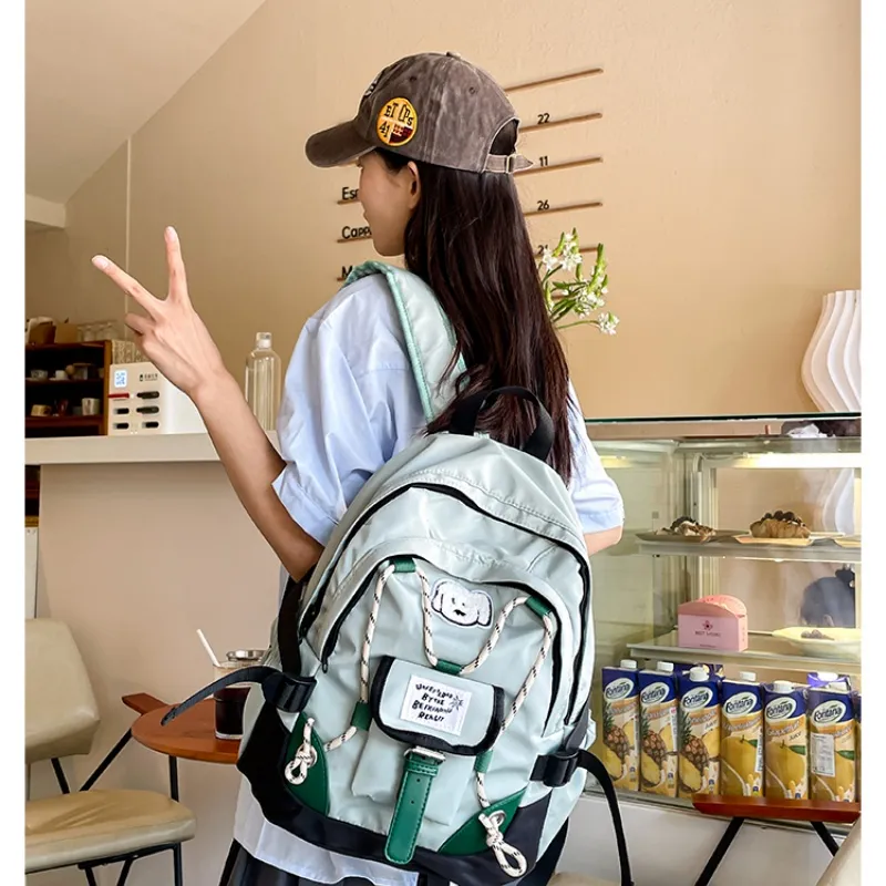 Tong Tong Rabbit Nylon Backpack Unisex Green-2