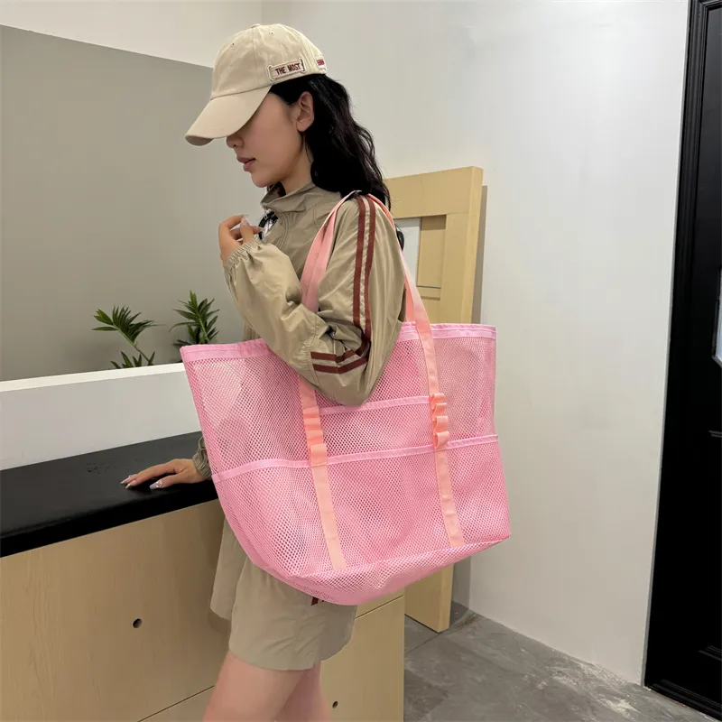 Deli Bear Oxford Shoulder Bag Regular Women's Black/Pink/Orange/Gray/Khaki-7