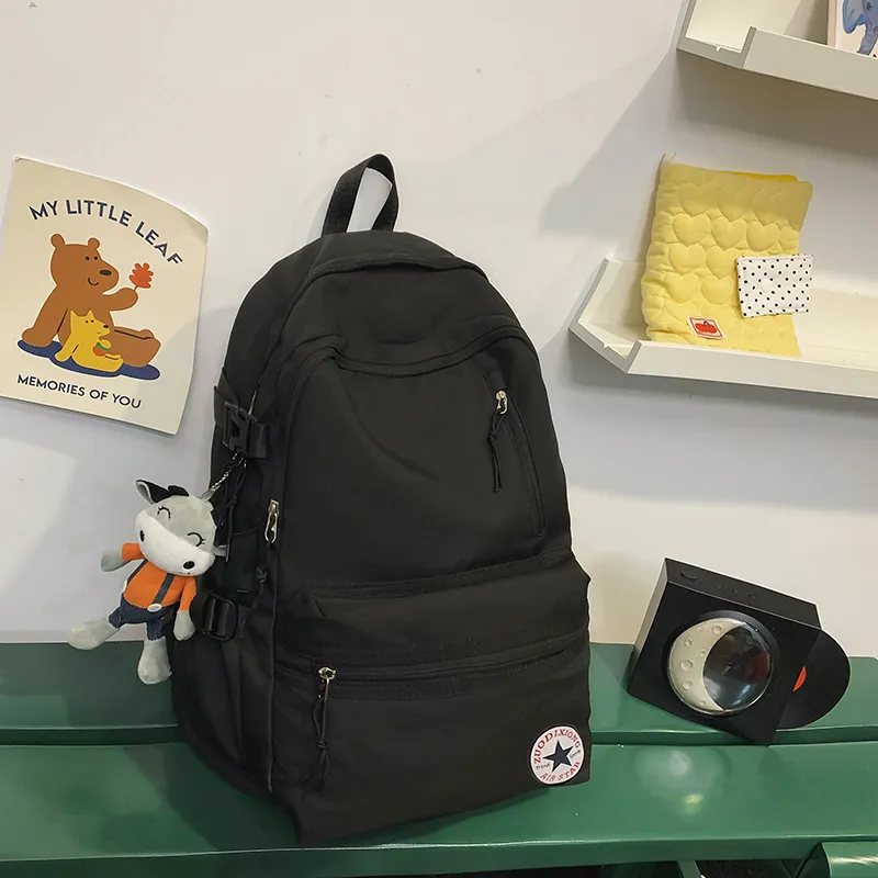 OUZIHUANG Nylon Backpack Unisex Multicolor-1