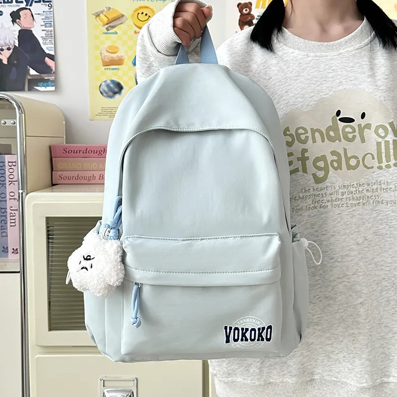 OUZIHUANG Nylon Backpack Large Size Unisex Multicolor-10