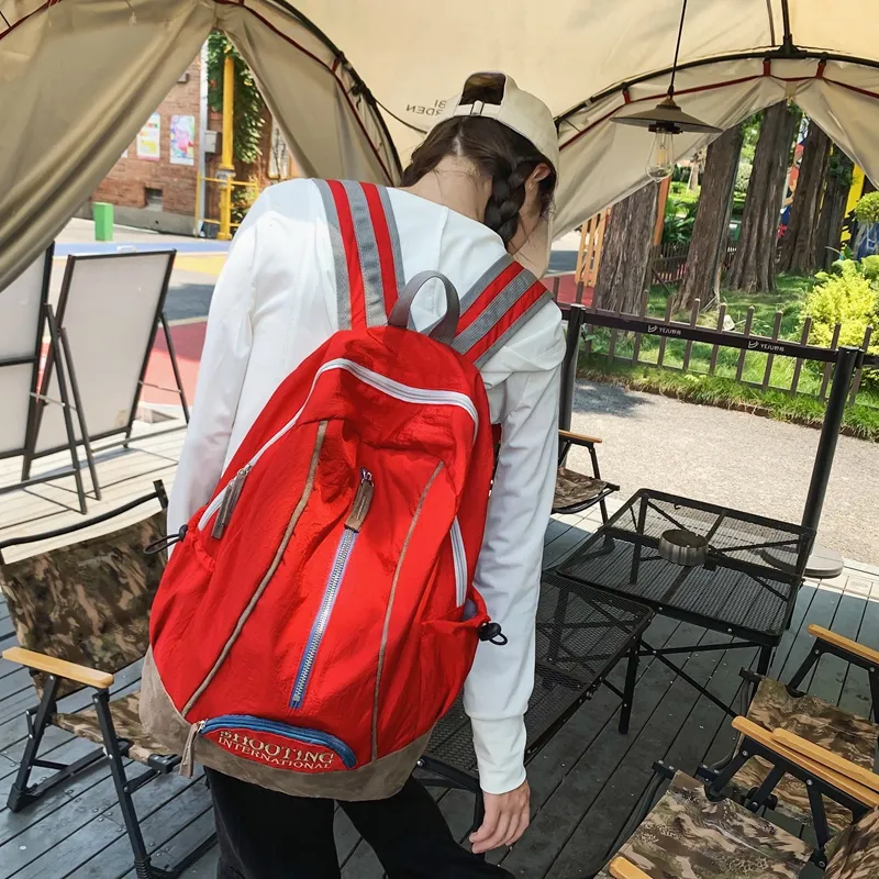 Deli Bear Nylon Backpack Regular Unisex Black/Green/Pink/Red/Black-10