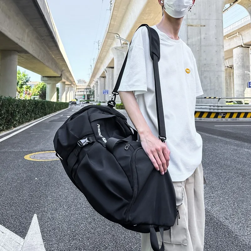 Tong Tong Rabbit Composite Cloth Backpack Black/Gray/Ecru/Blue-1