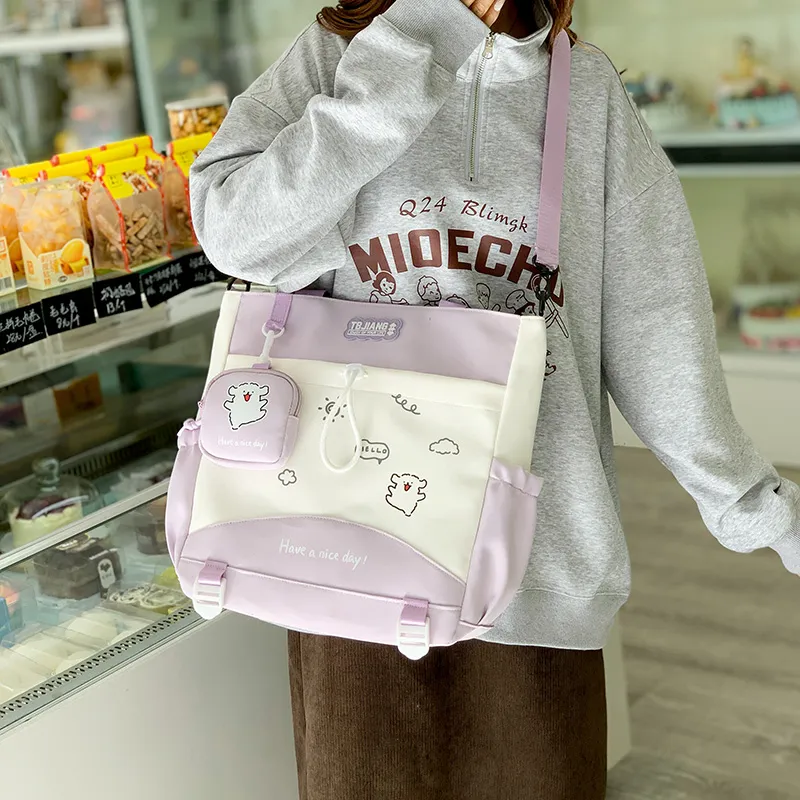 Deli Bear Oxford Tote Bag Shoulder Bag Women's Multicolor-9