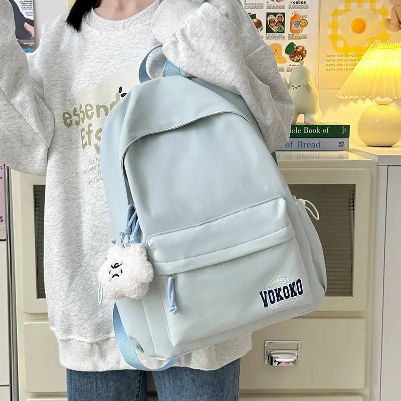 OUZIHUANG Nylon Backpack Large Size Unisex Multicolor-9