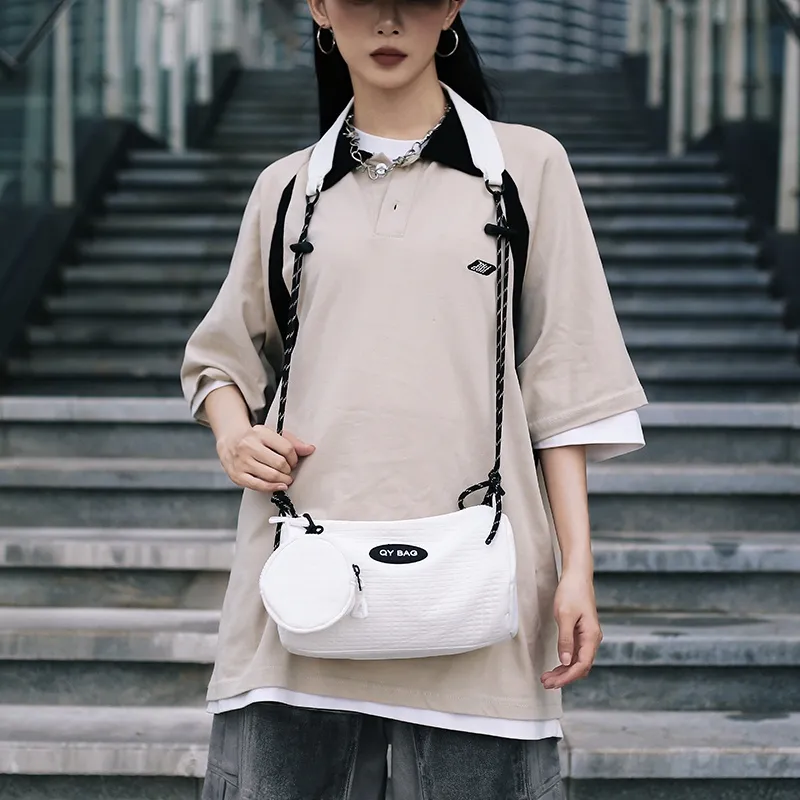 Tong Tong Rabbit Nylon Shoulder Bag Unisex Multicolor-6
