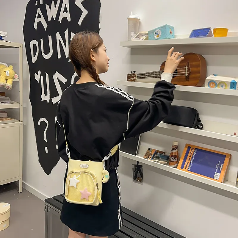 OUZIHUANG Nylon Crossbody Bag Regular Women's Black/White/Light Pink/Light Green/Light Yellow/Light Blue-14
