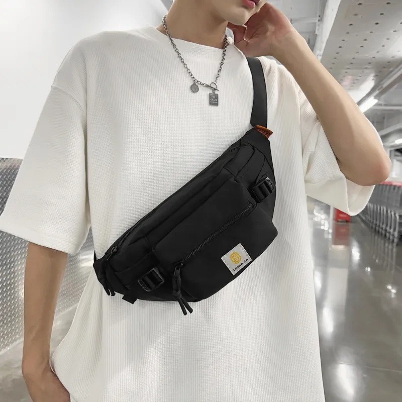 OUZIHUANG Nylon Sling Bag Unisex Multicolor-16