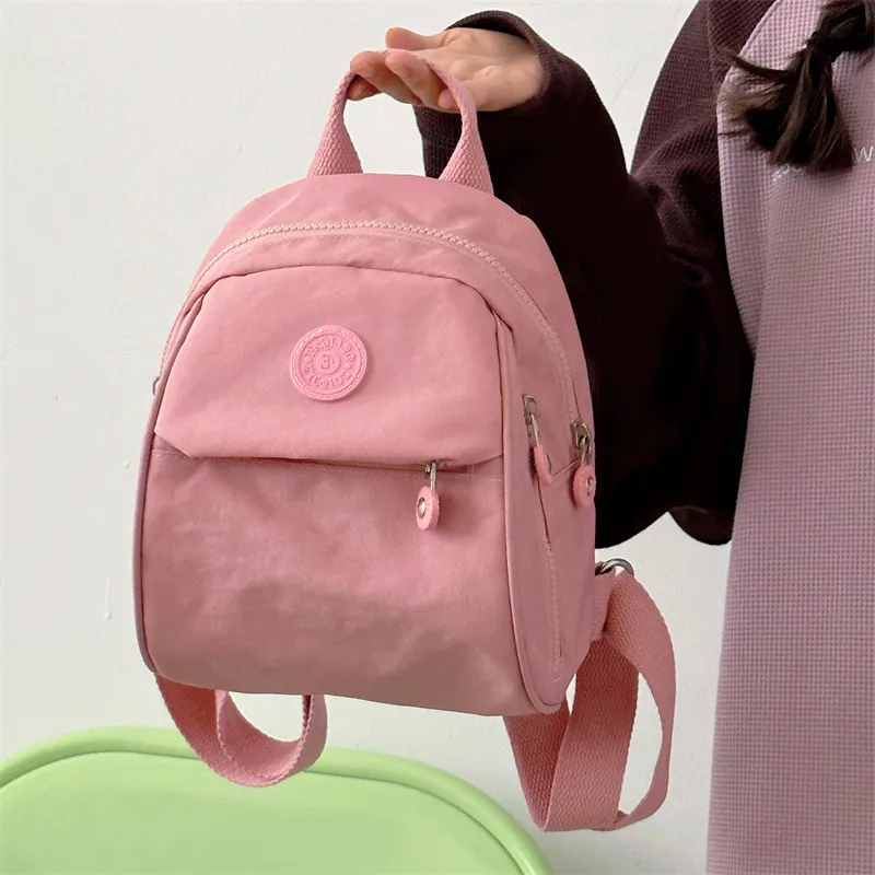 Deli Bear Polyester Backpack Small Size Women's Purple/Black/Pink/Green-18