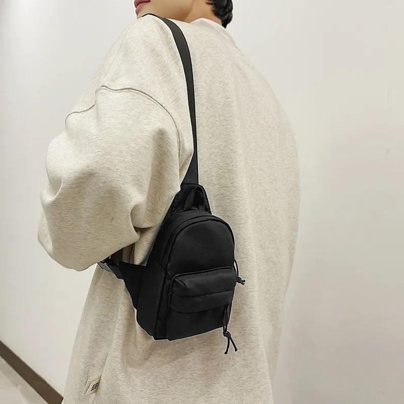 Deli Bear Nylon Sling Bag Unisex Black/White-4