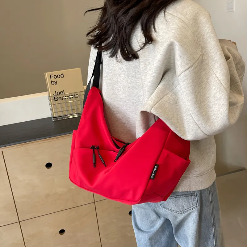 OUZIHUANG Nylon Fabric Crossbody Bag, Shoulder Bag Regular Unisex Multicolor-17