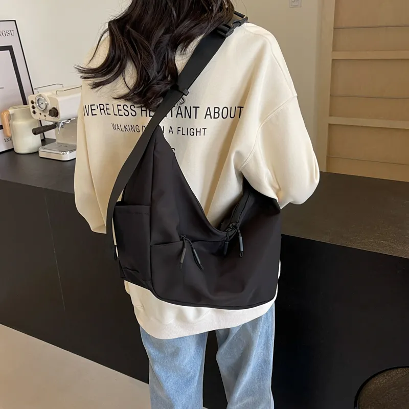 OUZIHUANG Nylon Fabric Crossbody Bag, Shoulder Bag Regular Unisex Multicolor-12