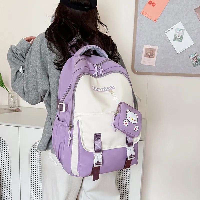 OUZIHUANG Oxford Backpack Women's Multicolor-5