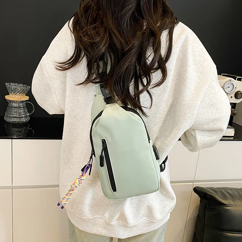 Deli Bear Nylon Fabric One Shoulder Sling Bag Unisex Multicolor-18