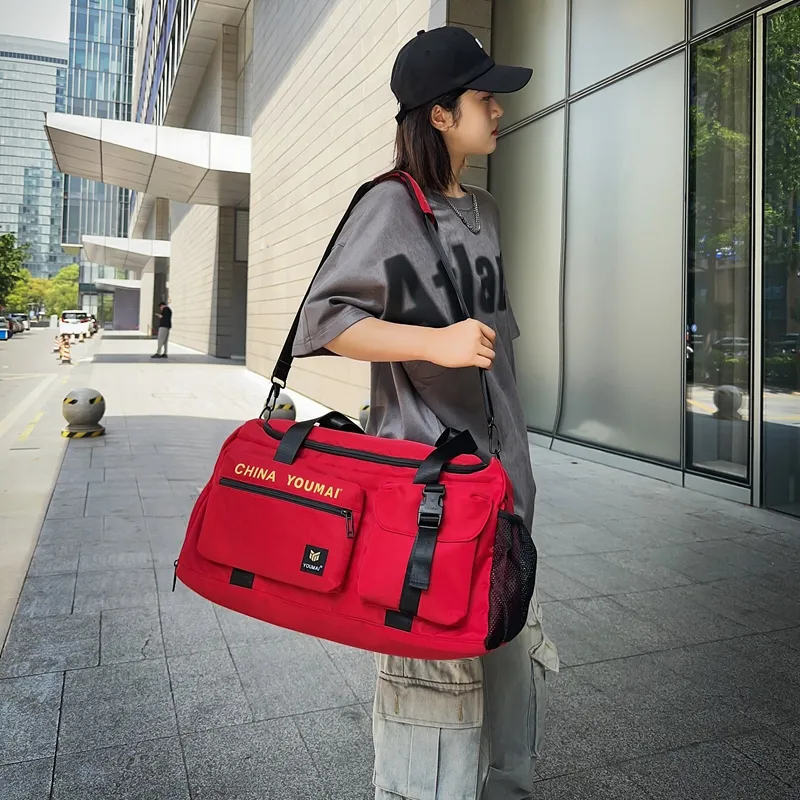 Deli Bear Nylon One Shoulder Travel Bag Unisex Multicolor-19