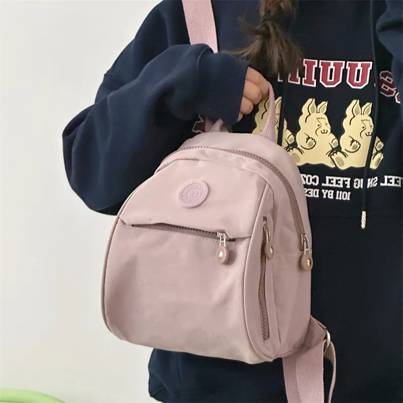 Deli Bear Polyester Backpack Small Size Women's Purple/Black/Pink/Green-6