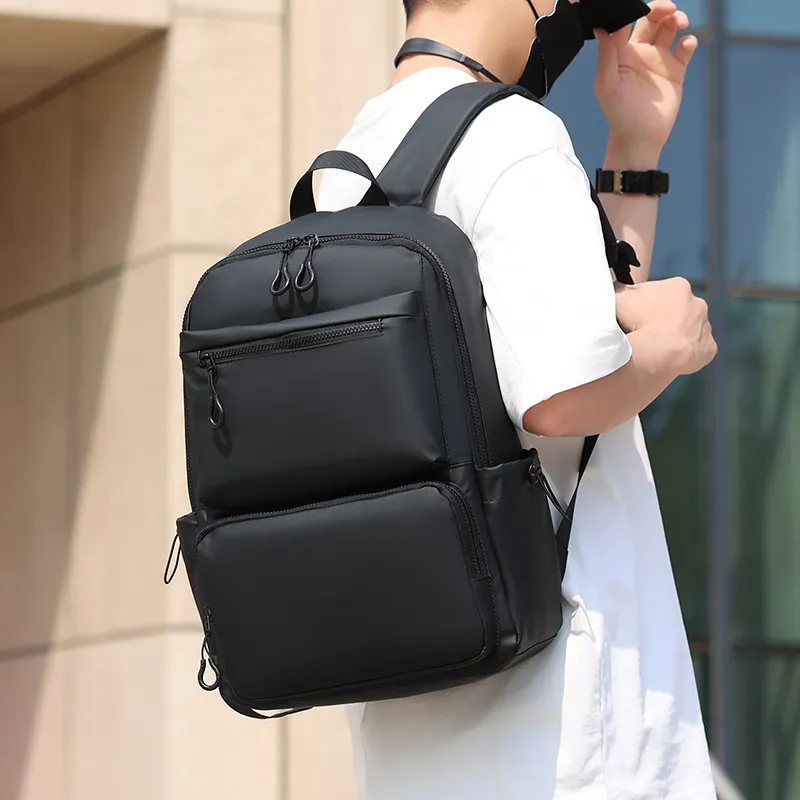 Tong Tong Rabbit Oxford Fabric Backpack Men's Black/Gray/Blue-3
