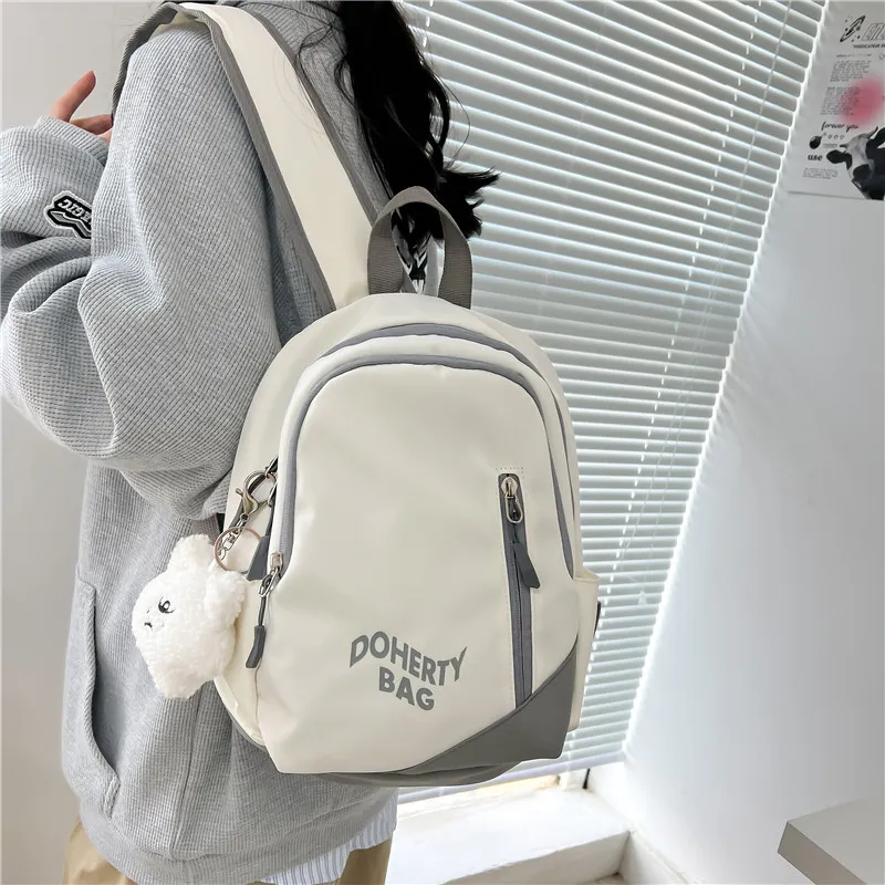 Deli Bear Nylon Backpack Regular Women's Pink/Black/Red White/Gray White/Gray Blue-22