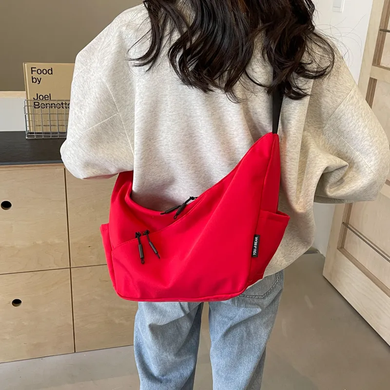 OUZIHUANG Nylon Fabric Crossbody Bag, Shoulder Bag Regular Unisex Multicolor-20
