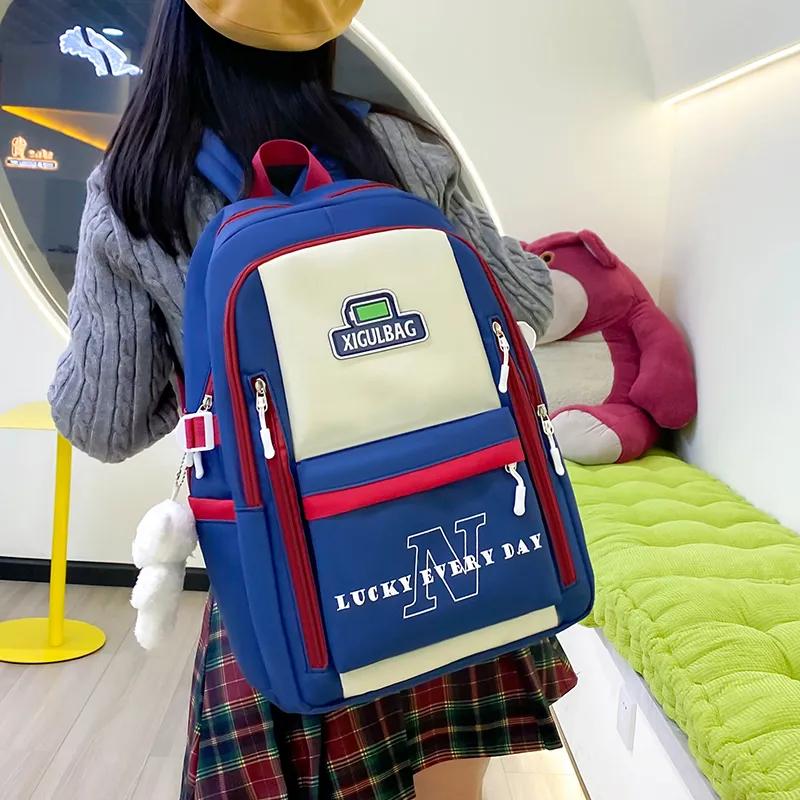 Deli Bear Canvas Backpack Set Of Four Regular Unisex Blue/Green/Red/Black-6