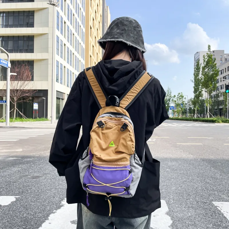 Tong Tong Rabbit Washed Cloth Backpack Large Size Unisex Multicolor-1