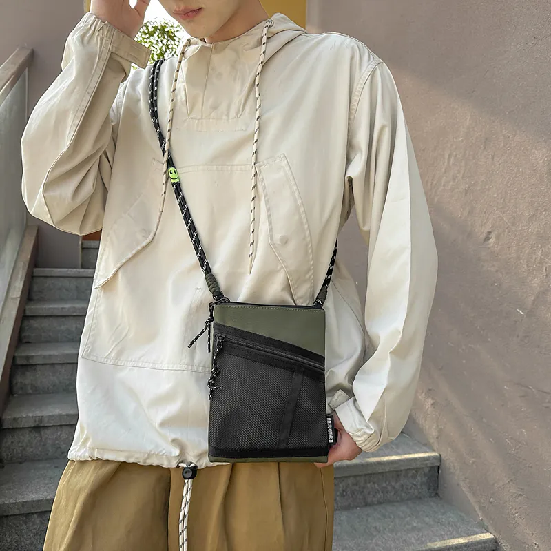 Deli Bear Nylon Crossbody Bag Shoulder Bag Unisex Multicolor-8