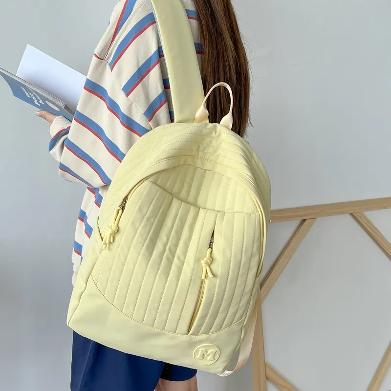 Deli Bear Nylon Fabric Backpack Regular Unisex Multicolor-5