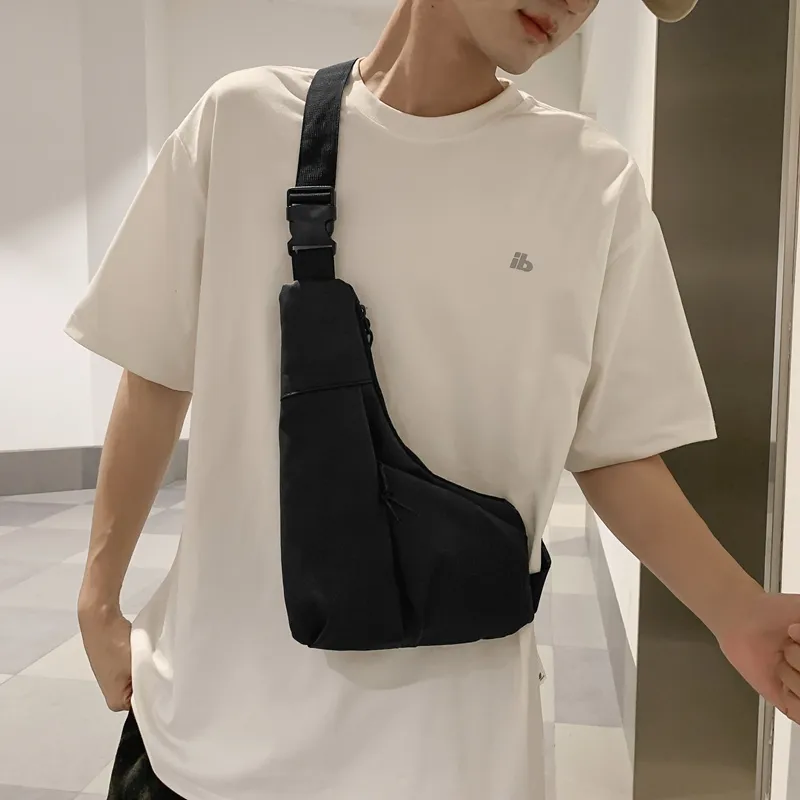 OUZIHUANG Oxford Cell Phone Fanny Pack Sling Bag Shoulder Bag Crossbody Bag Regular Unisex Black/White-7