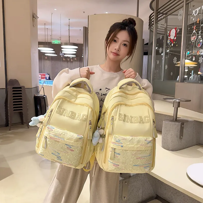 OUZIHUANG Nylon Backpack Unisex Multicolor-16