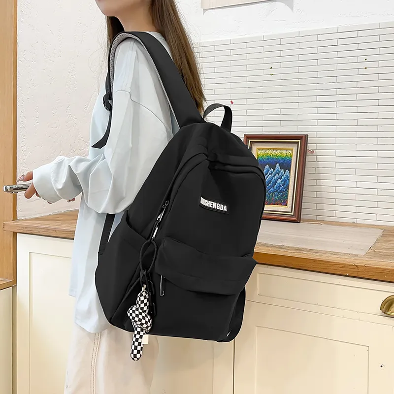 Tong Tong Rabbit Nylon Backpack Regular Women's Black/White/Red/Khaki/Blue-1