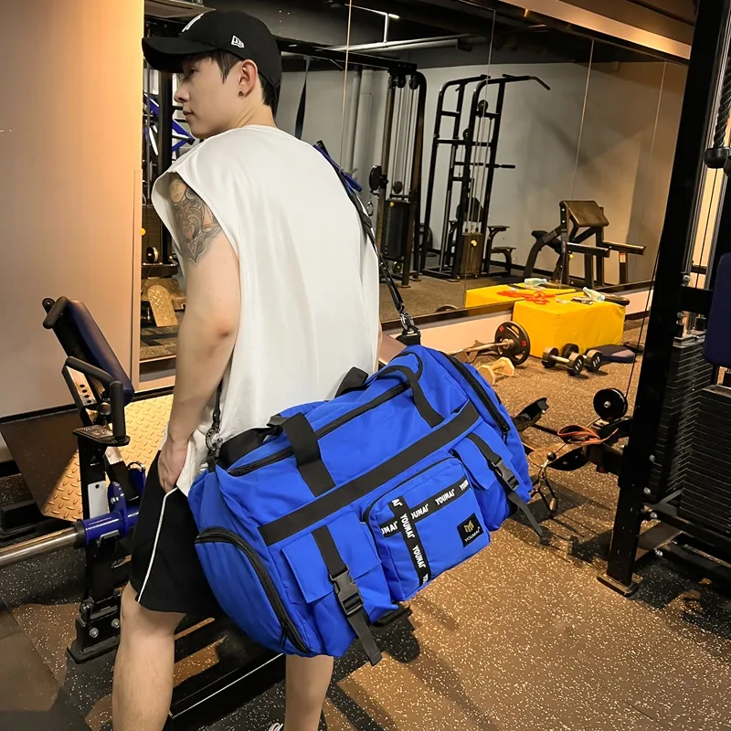 Deli Bear Oxford Gym Bag Large Size Unisex Multicolor-28