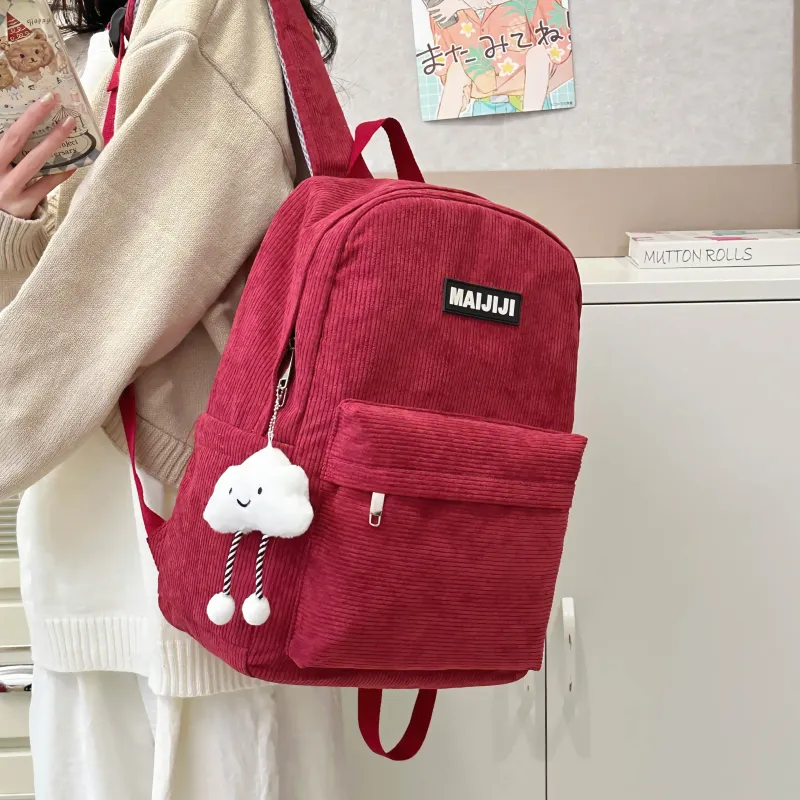 Tong Tong Rabbit Nylon Backpack Women's White/Red/Black/Khaki-3