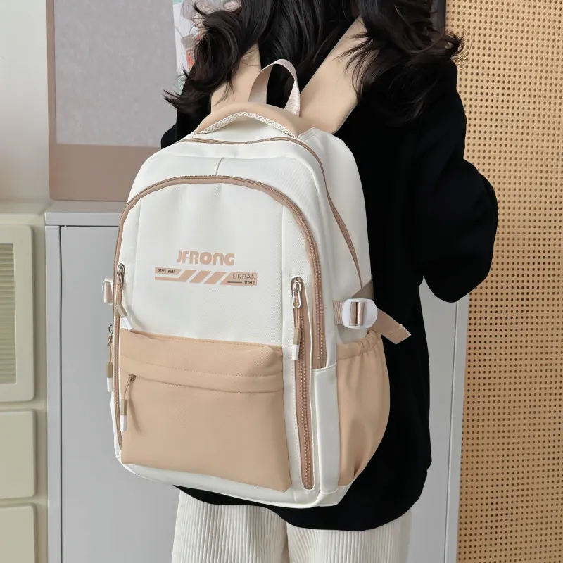 Deli Bear Nylon Backpack Regular Unisex Brown/Orange/Black/Khaki/Green-13