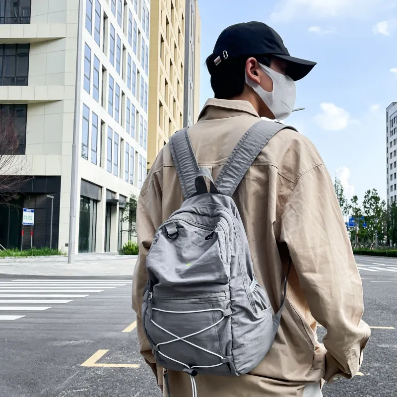 Tong Tong Rabbit Washed Cloth Backpack Large Size Unisex Multicolor-8