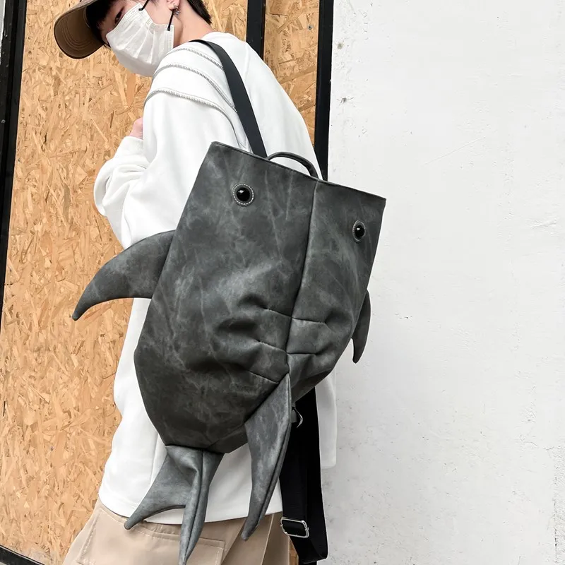 Deli Bear Oxford Backpack Unisex Coffee \ Blue \ Light Gray \ Dark Gray-13