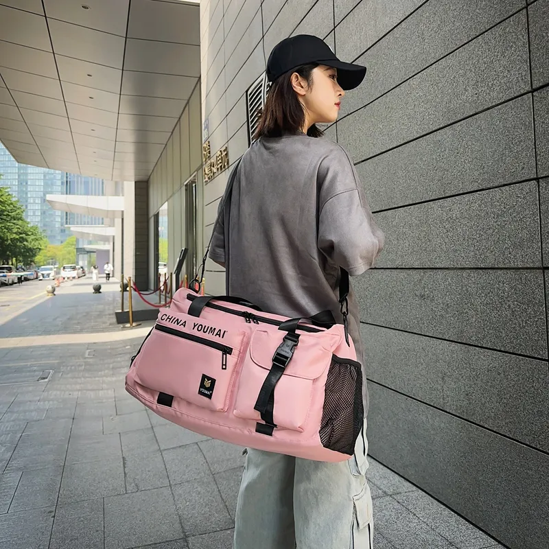 Deli Bear Nylon One Shoulder Travel Bag Unisex Multicolor-9