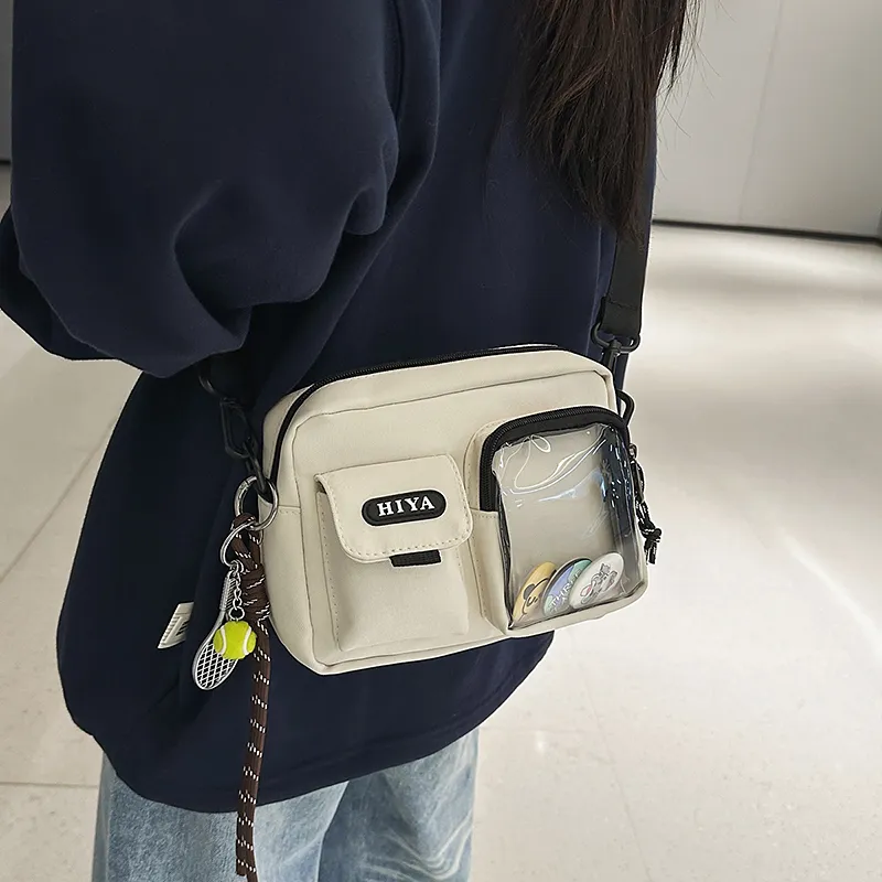 OUZIHUANG Nylon Shoulder Bag Unisex Multicolor-7