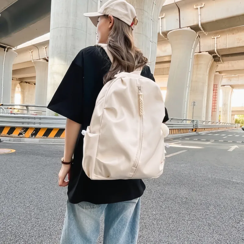 Tong Tong Rabbit Nylon Backpack Large Size Unisex Multicolor-21