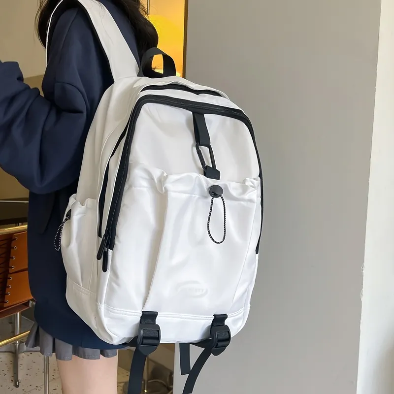 Deli Bear Nylon Backpack Regular Women's White/Pink/Black/Green-5