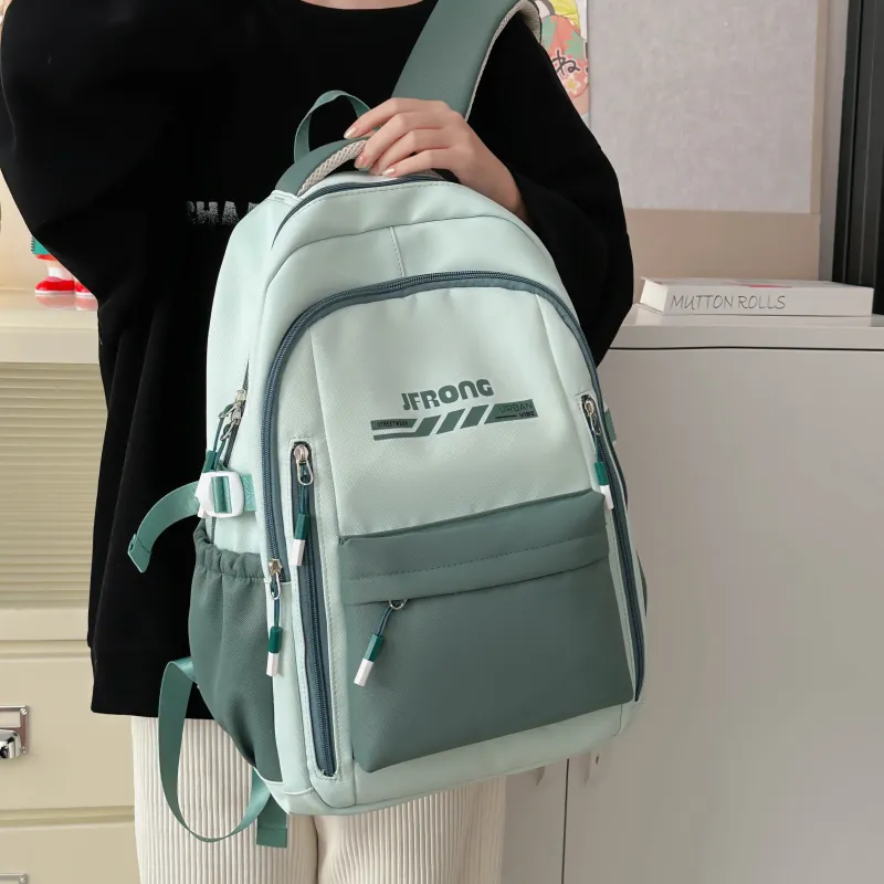 Deli Bear Nylon Backpack Regular Unisex Brown/Orange/Black/Khaki/Green-17