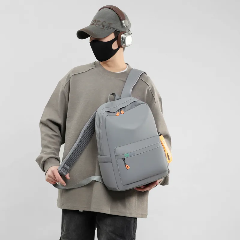 OUZIHUANG Oxford Backpack Unisex Black/Gray-7