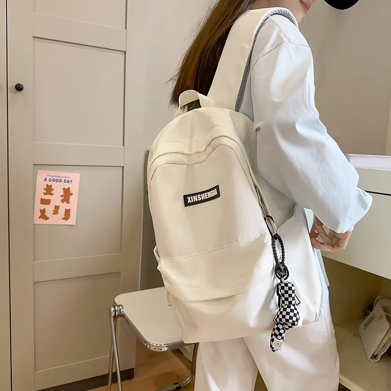 Tong Tong Rabbit Nylon Backpack Regular Women's Black/White/Red/Khaki/Blue-7