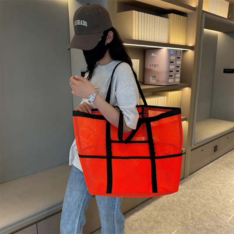 Deli Bear Oxford Shoulder Bag Regular Women's Black/Pink/Orange/Gray/Khaki-14