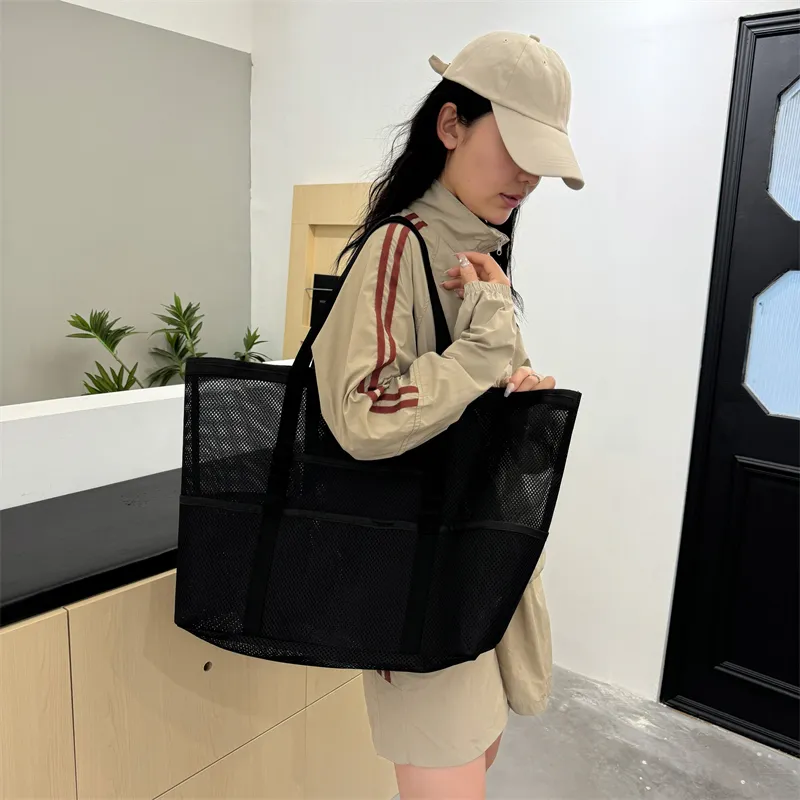 Deli Bear Oxford Shoulder Bag Regular Women's Black/Pink/Orange/Gray/Khaki-2