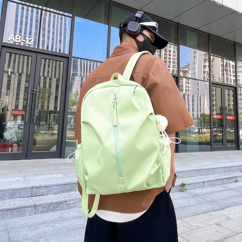 Tong Tong Rabbit Nylon Backpack Large Size Unisex Multicolor-12