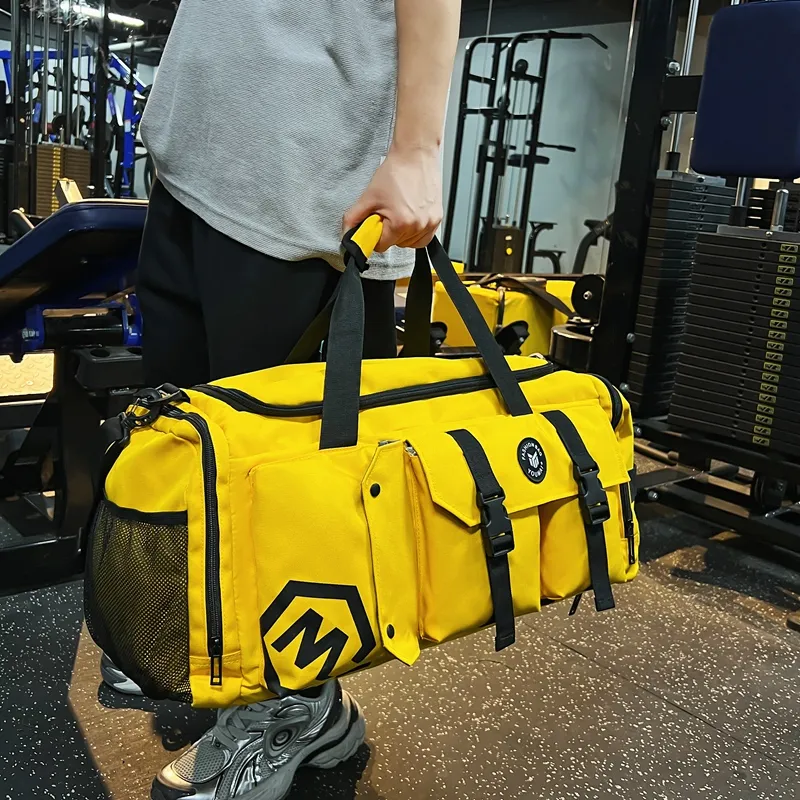 Deli Bear Oxford Travel Gym Bag Unisex Black/Pink/Gray/White/Yellow/Purple/Red/Turquoise-21