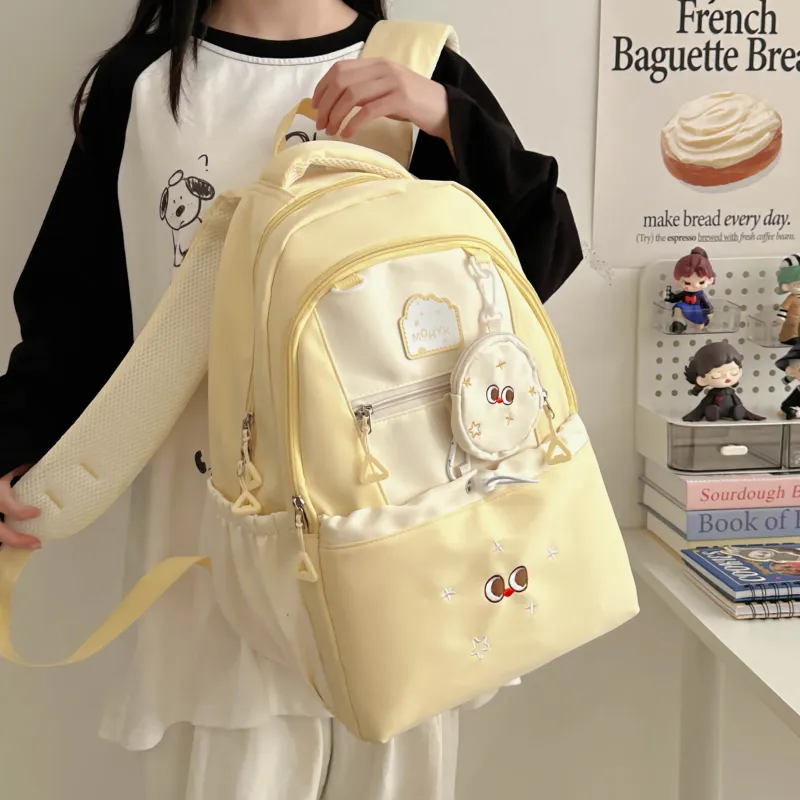 Tong Tong Rabbit Nylon Backpack Large Size Unisex Multicolor-13