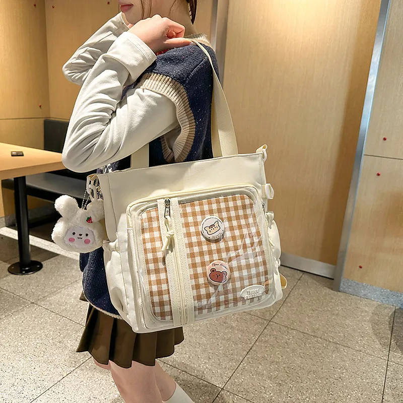 OUZIHUANG Nylon Shoulder Bag Women's Multicolor-13