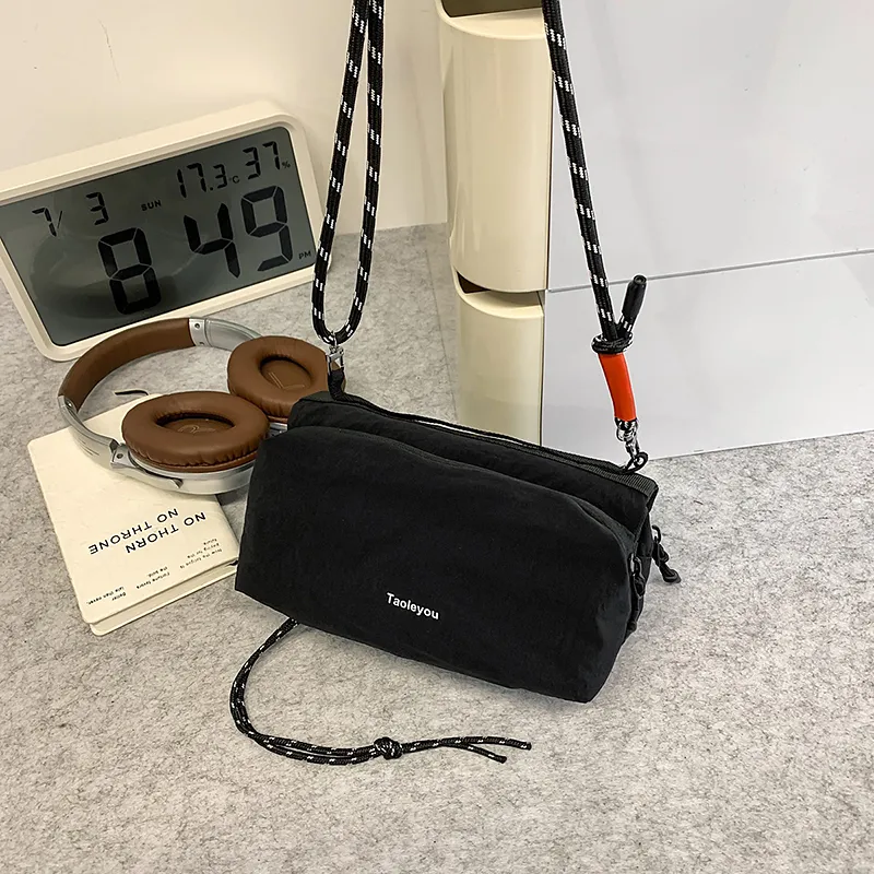 OUZIHUANG Nylon Shoulder Bag, Crossbody Bag Regular Unisex Black/Green/Brown-1
